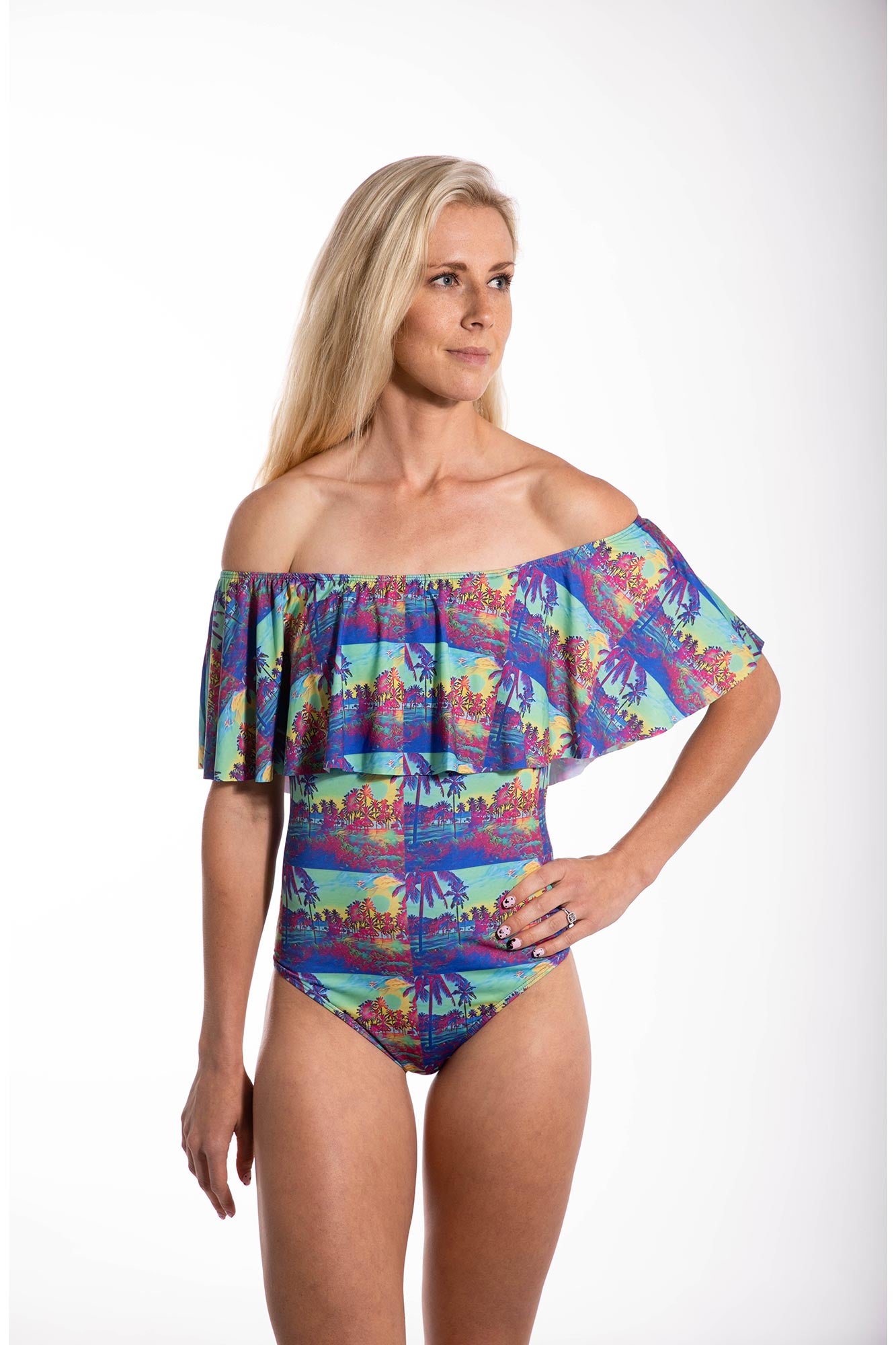 Infinity Ruffle Island Views One Piece