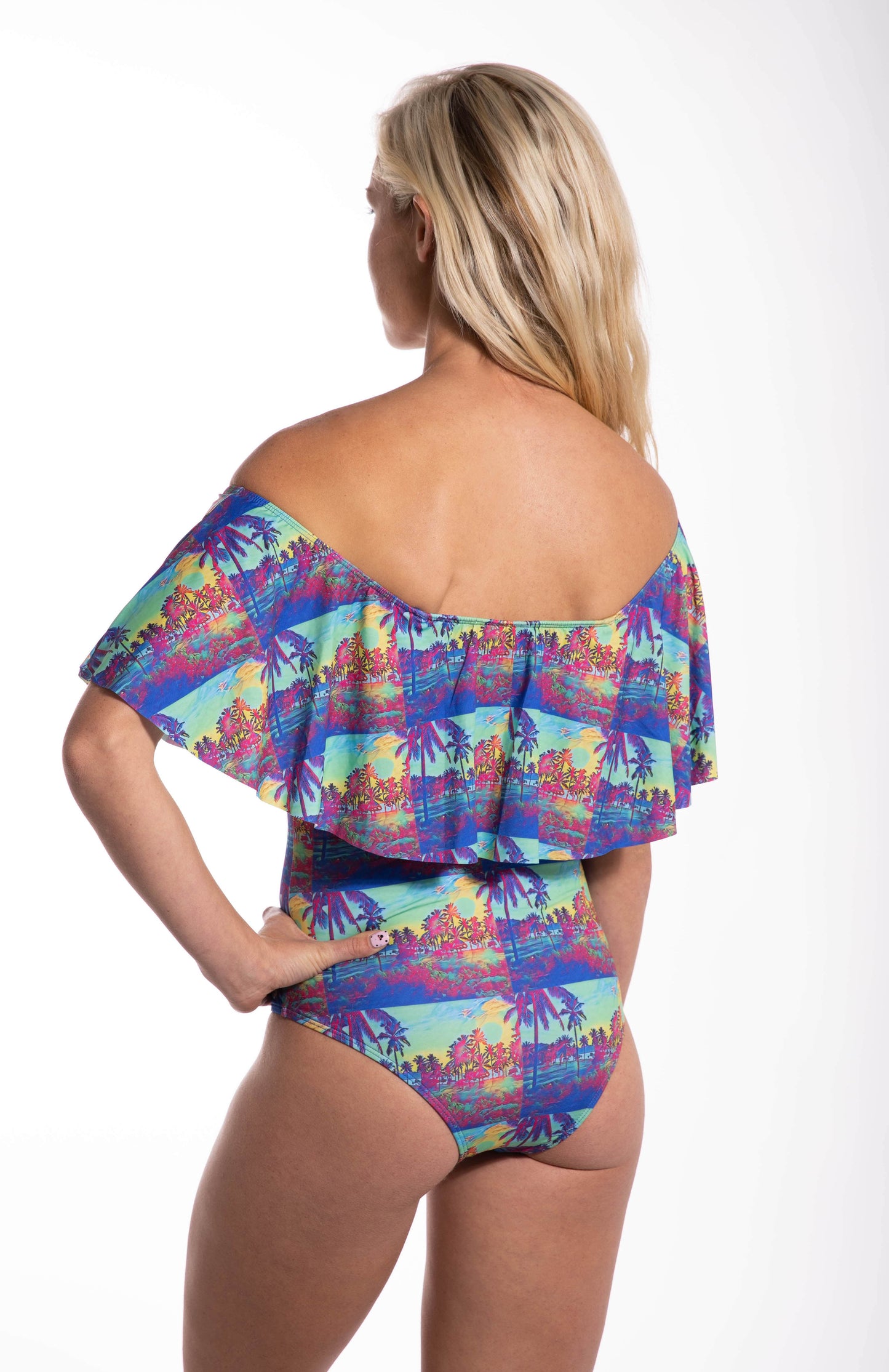 Infinity Ruffle Island Views One Piece