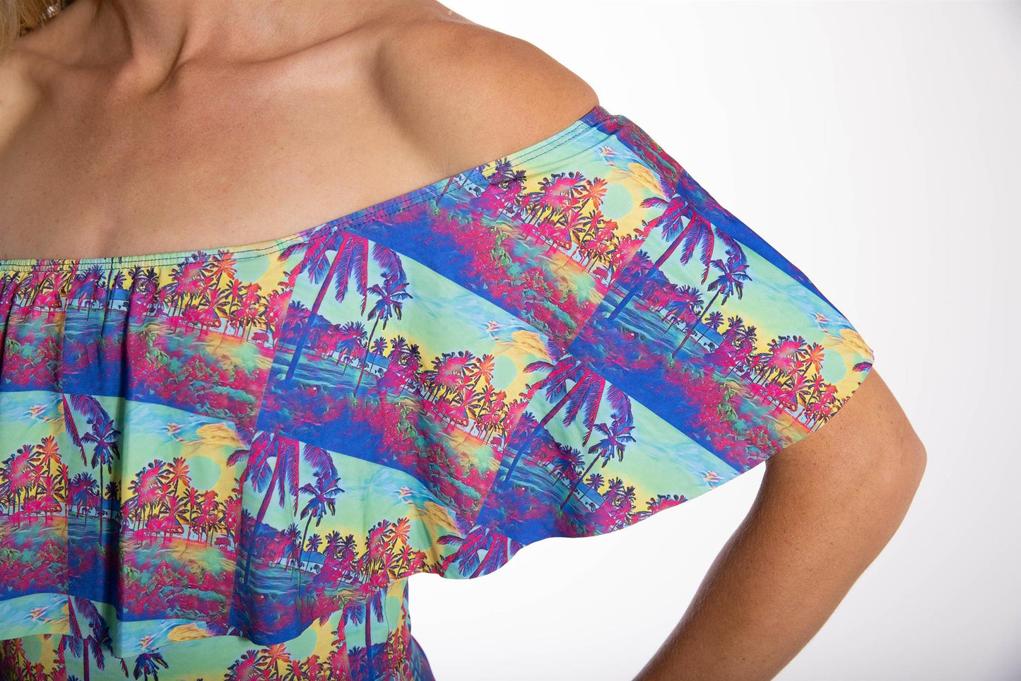 Infinity Ruffle Island Views One Piece
