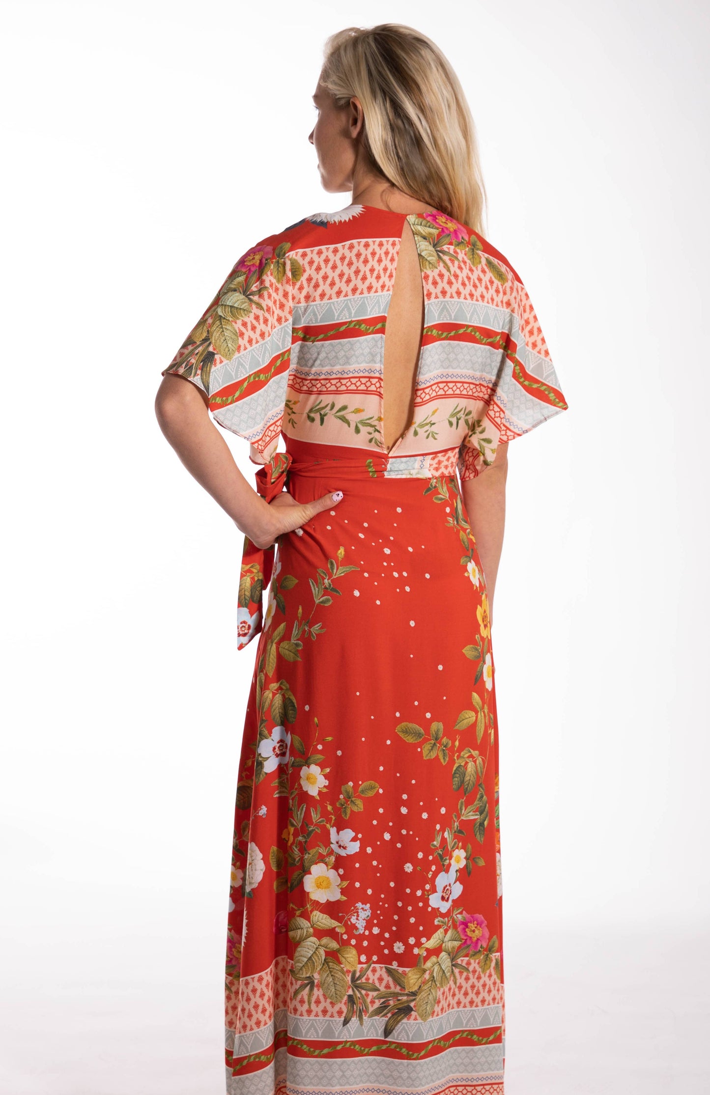 Tropical Wrap Maxi Dress