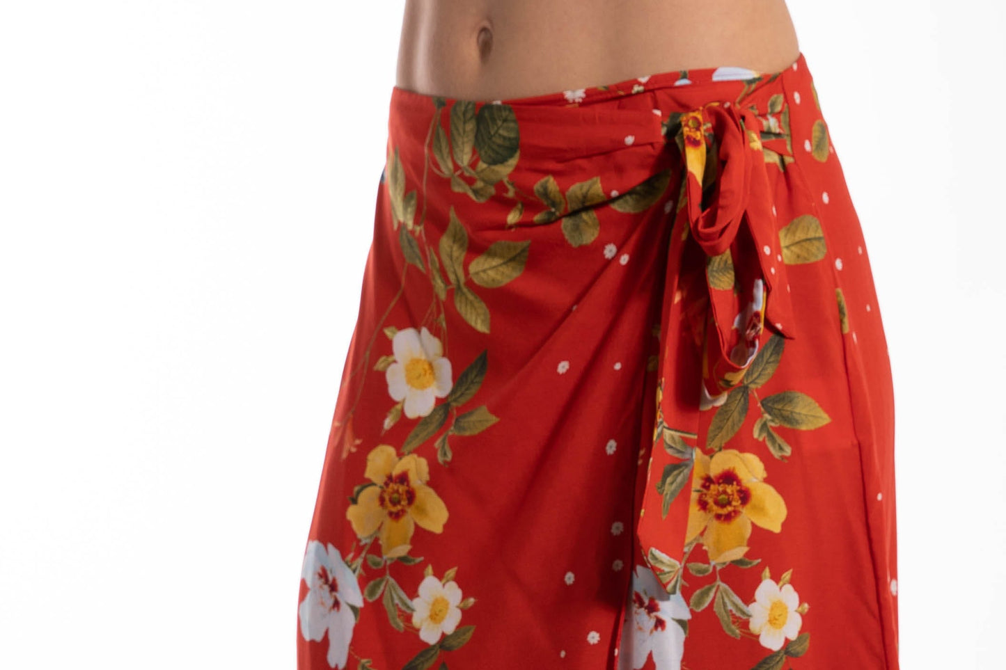 Tropical Wrap Around Tie Skirt